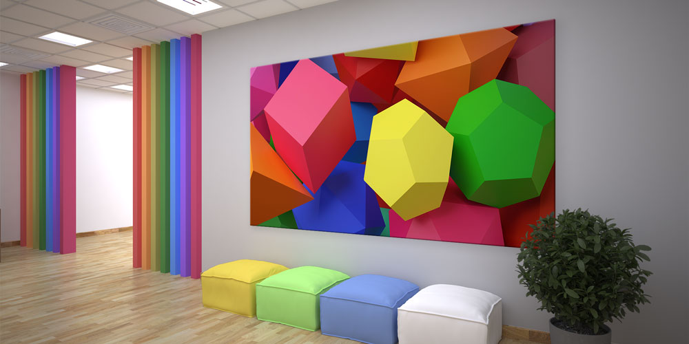 3D Geometrik Şekiller Duvar Dekoru 10208