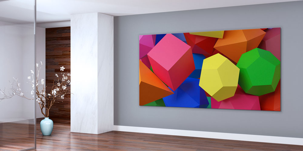 3D Geometrik Şekiller Duvar Dekoru 10208