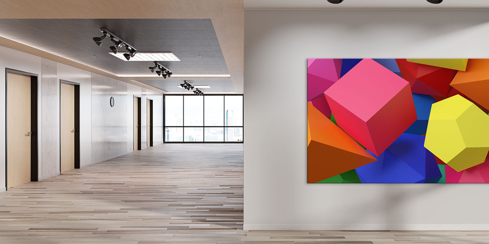 3D Geometrik Şekiller Duvar Dekoru 10208