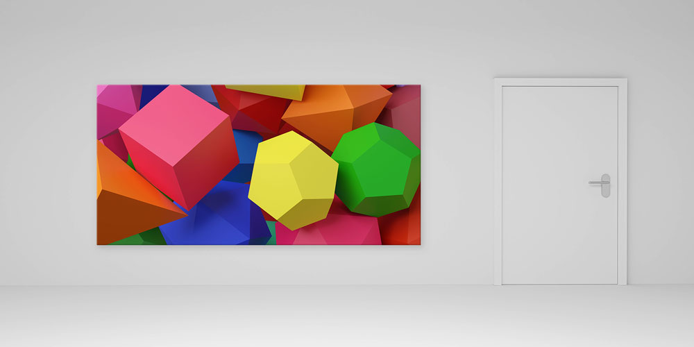 3D Geometrik Şekiller Duvar Dekoru 10208