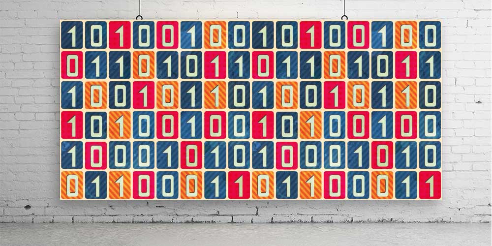 Binary Kod Sayıları Duvar Kağıdı 1091
