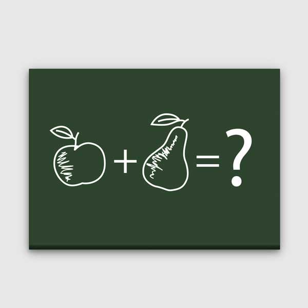 math-class-wall-design-4119-00 Okul Poster Tablo: Elma Armut Toplama Problemi – 4119