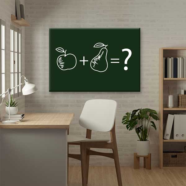 math-class-wall-design-4119-02 Okul Poster Tablo: Elma Armut Toplama Problemi – 4119