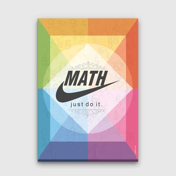Okul Poster Tablo: Matematik Motivasyon "Just Do It" – B-307
