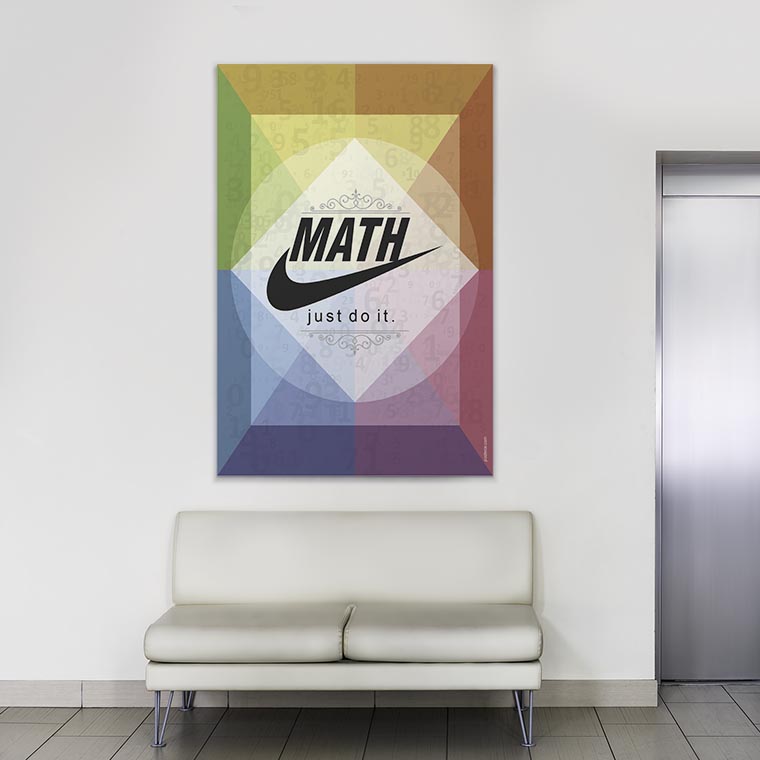 Okul Poster Tablo: Matematik Motivasyon "Just Do It" – B-307