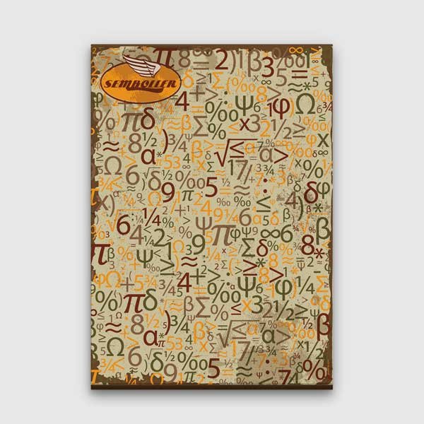 math-class-wall-design-b-315-00 Okul Poster Tablo: Matematiksel Semboller ve İşaretler – B-315