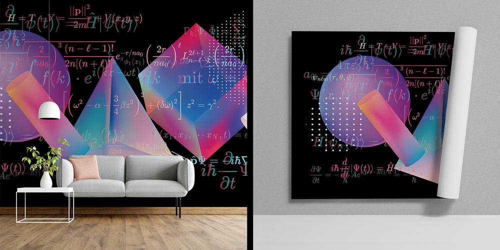 Matematik Formülleri Desenli Duvar Kağıdı 10313