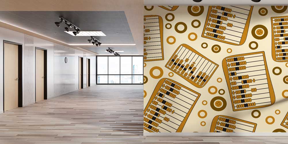 Abaküs Desenli Matematik Duvar Kağıdı 1085