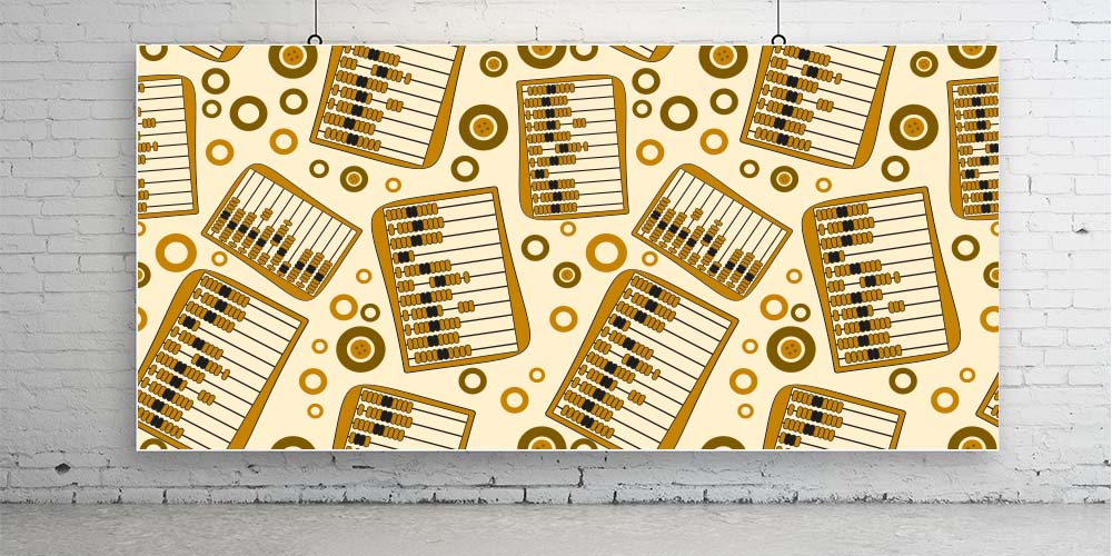 Abaküs Desenli Matematik Duvar Kağıdı 1085