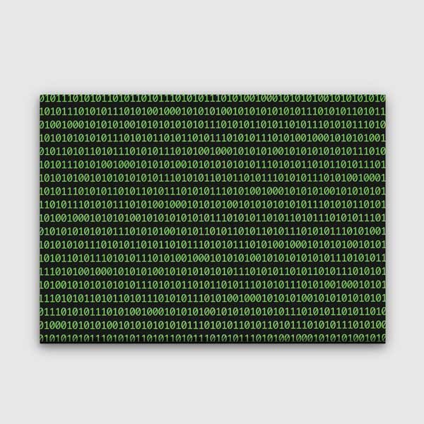 math-classroom-decoration-b-322-00 Okul Poster Tablo: Yeşil Binary Kod Desenli – B-322