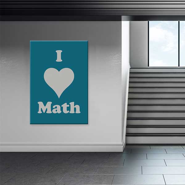 Okul Poster Tablo: I Love Math Minimalist Tasarım – B-311