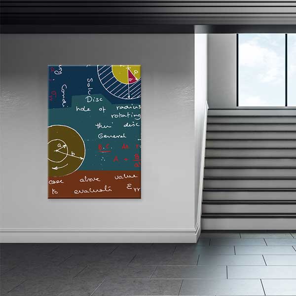 Okul Poster Tablo: Matematik Ders Notları Kara Tahta Tasarımı – B-312