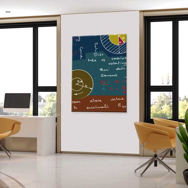 Okul Poster Tablo: Matematik Ders Notları Kara Tahta Tasarımı – B-312