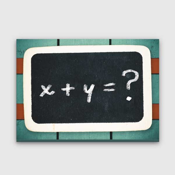 math-wall-decor-posters-b-321-00 Okul Poster Tablo: Basit Cebir Denklemi Kara Tahta – B-321