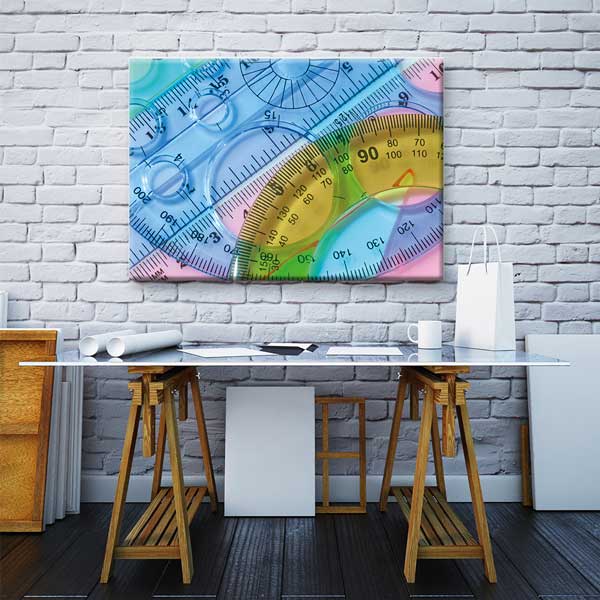 Okul Poster Tablo: Renkli Geometrik Cetveller ve İletkiler – B-318