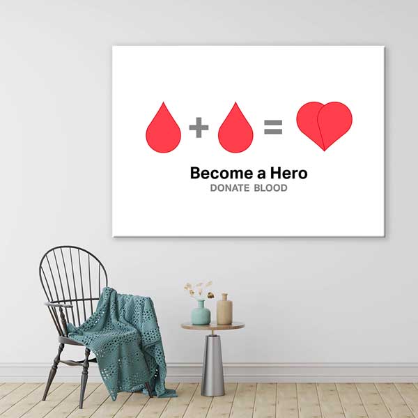 Kan Bağışı Sanat Tablosu: Become a Hero – 12691