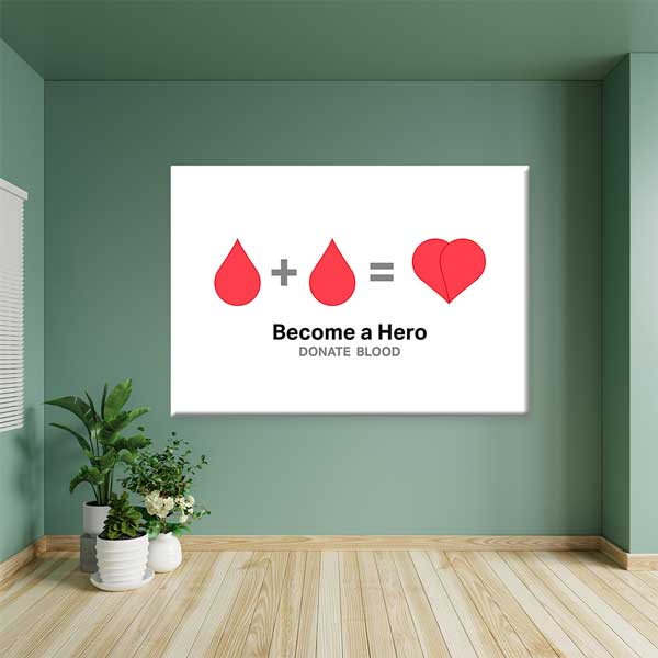 Kan Bağışı Sanat Tablosu: Become a Hero – 12691