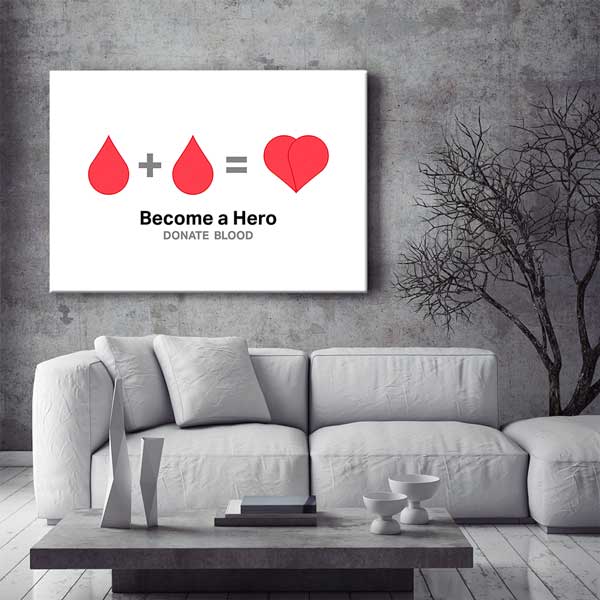 Kan Bağışı Sanat Tablosu: Become a Hero – 12691
