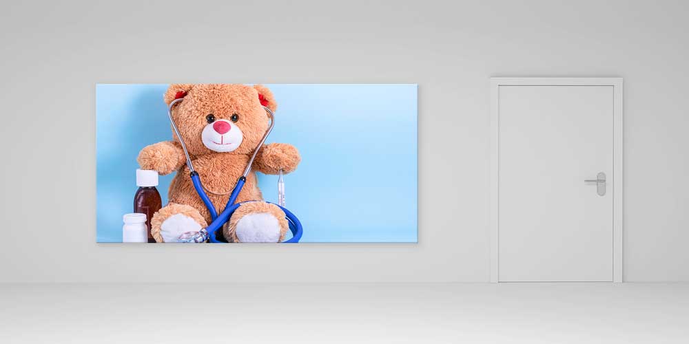 medical-wall-art-decor-12675-04 Ayıcık Doktor Temalı Çocuk Hastane Dekor Posteri 12675