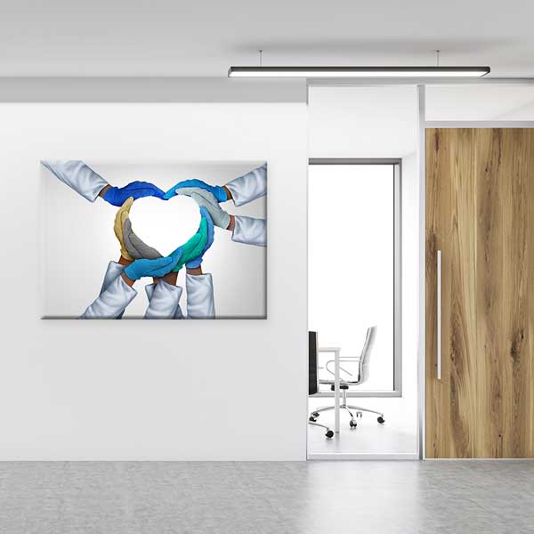 Sağlık Ekibi Motivasyon ve Güven Mesajları Duvar Tablosu – 12689