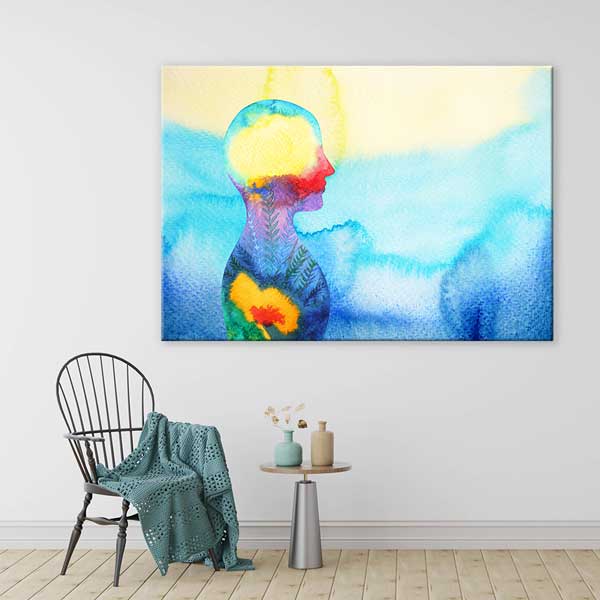 Ruhsal ve Bedensel Sağlık Temalı Soyut Duvar Tablosu – 12681