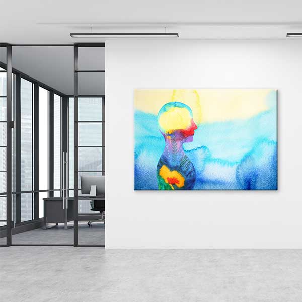 Ruhsal ve Bedensel Sağlık Temalı Soyut Duvar Tablosu – 12681