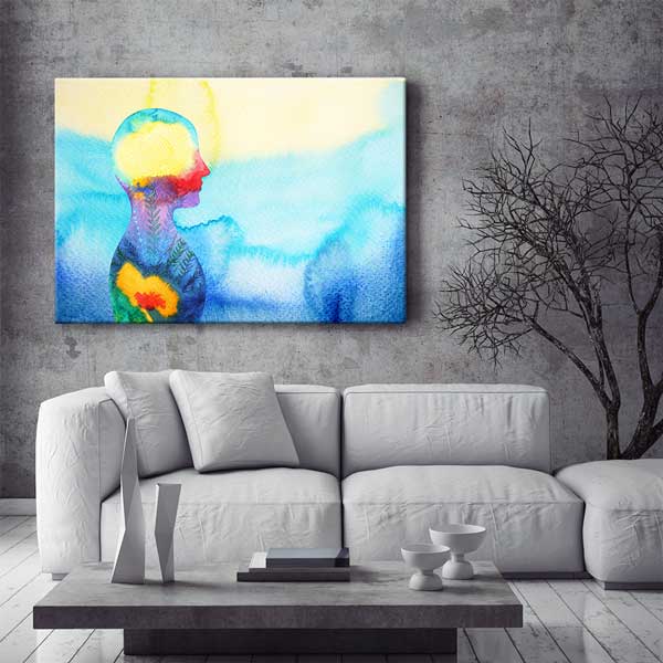 Ruhsal ve Bedensel Sağlık Temalı Soyut Duvar Tablosu – 12681