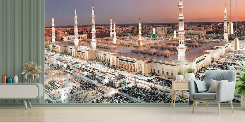 Medine Mescid-i Nebevi Panoramik Manzara Duvar Kağıdı 10485