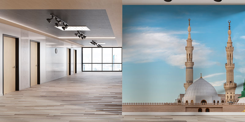 Medine Mescid-i Nebevi Yeşil Kubbe ve Minareler Duvar Kağıdı 10487