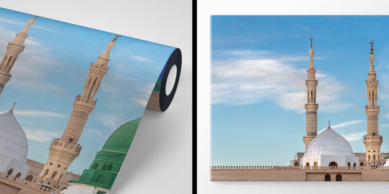 Medine Mescid-i Nebevi Yeşil Kubbe ve Minareler Duvar Kağıdı 10487