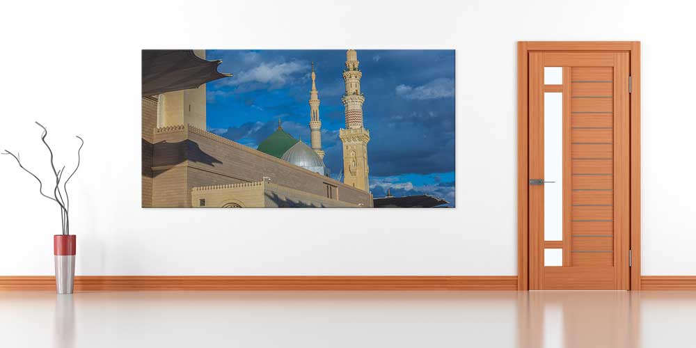 Medine Mescid-i Nebevi Kubbe ve Minare Tasarımlı Büyük Ebat Duvar Dekoru – 11455