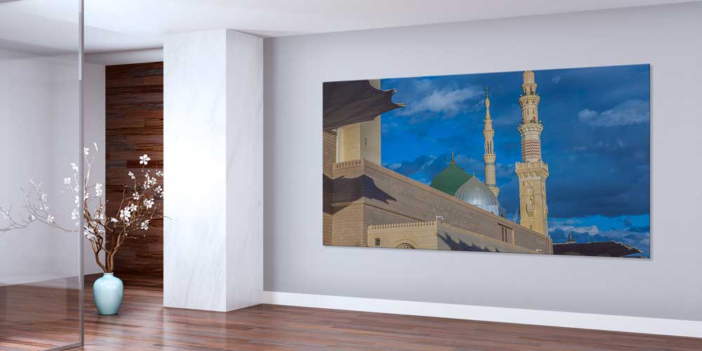 Medine Mescid-i Nebevi Kubbe ve Minare Tasarımlı Büyük Ebat Duvar Dekoru – 11455