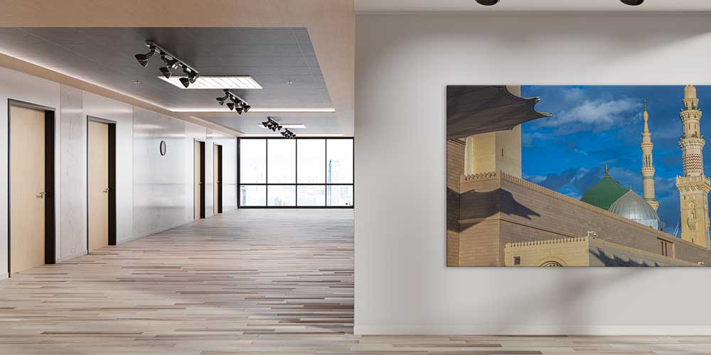 Medine Mescid-i Nebevi Kubbe ve Minare Tasarımlı Büyük Ebat Duvar Dekoru – 11455