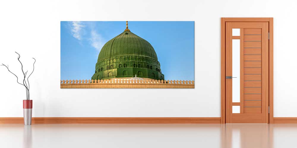 Medine Mescid-i Nebevi Yeşil Kubbe Büyük Ebat Duvar Dekoru – 11460