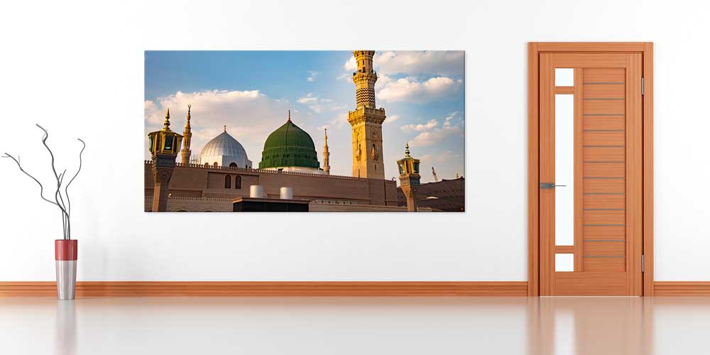 Medine Mescid-i Nebevi Gün Batımı Manzaralı Büyük Ebat Duvar Dekoru – 11458