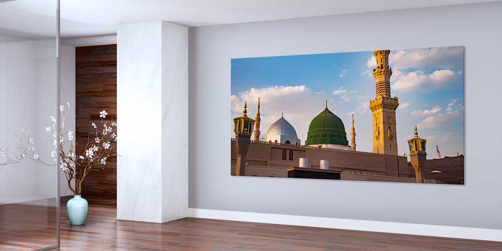 Medine Mescid-i Nebevi Gün Batımı Manzaralı Büyük Ebat Duvar Dekoru – 11458