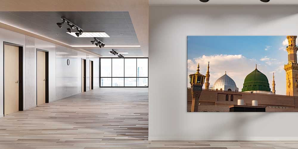 Medine Mescid-i Nebevi Gün Batımı Manzaralı Büyük Ebat Duvar Dekoru – 11458