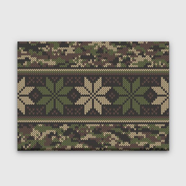 Örgü Desenli Askeri Kamuflaj Duvar Tablosu – 11253