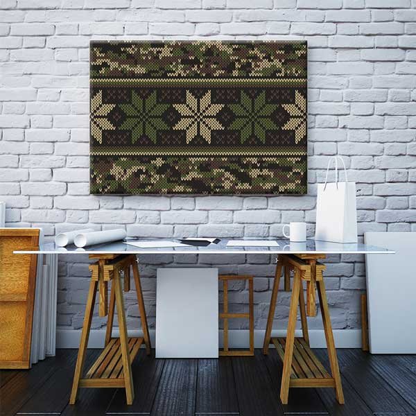 Örgü Desenli Askeri Kamuflaj Duvar Tablosu – 11253