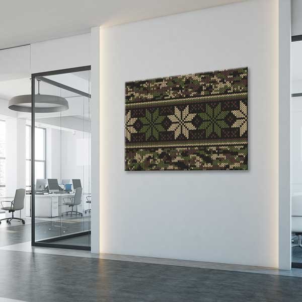Örgü Desenli Askeri Kamuflaj Duvar Tablosu – 11253