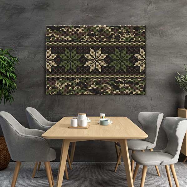 Örgü Desenli Askeri Kamuflaj Duvar Tablosu – 11253