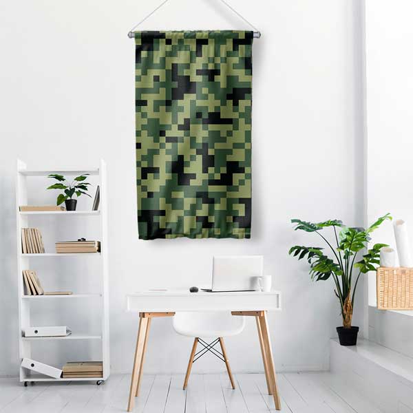 Askeri Duvar Sanatı | Piksel Kamuflaj Desen 11172