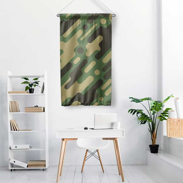 Soyut Kamuflaj Askeri Duvar Flaması 11173