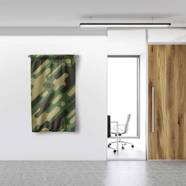 Soyut Kamuflaj Askeri Duvar Flaması 11173