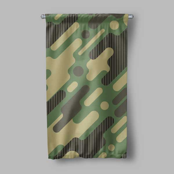 Soyut Kamuflaj Askeri Duvar Flaması 11173