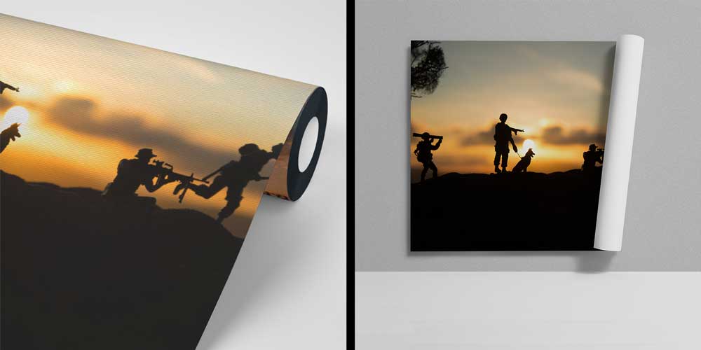 Gün Batımı Askeri Operasyon Silüet Duvar Kağıdı 10991