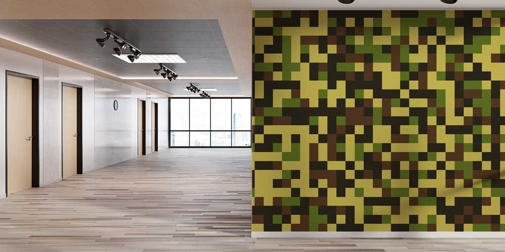 Dijital Kareli Kamuflaj Duvar Kağıdı 11006