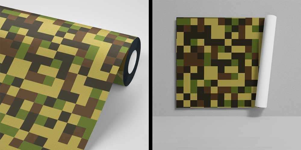 Dijital Kareli Kamuflaj Duvar Kağıdı 11006