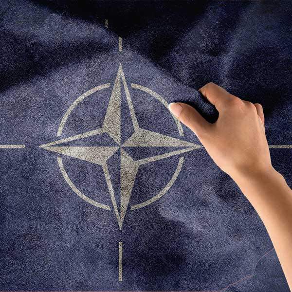 Vintage NATO Logolu Duvar Örtüsü 11030