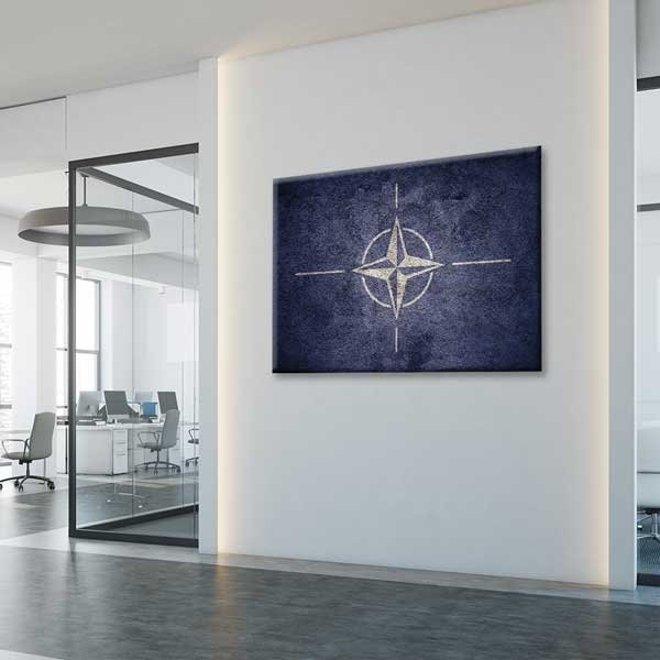 NATO Bayraklı Kanvas Tablo – 11190